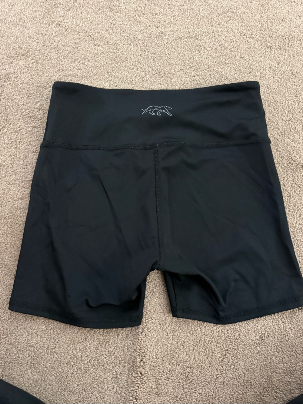 Tiger Friday Black High-Waist Triker Shorts